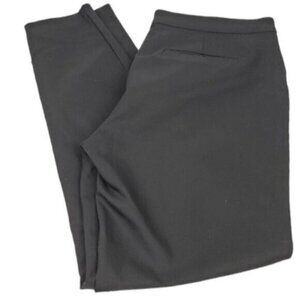 Karl Lagerfeld Paris Cropped Straight Skinny Black Dress Pant Gold Hardw…